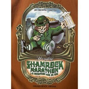 Yeungling Shamrock Half Marathon and 8K Shirt Virginia Beach Long Sleeve M